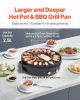 Hot Pot with Grill 1800W 2-in-1 Electric Smokeless Grill Hot Pot for 2-8 People