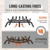 VEVOR Fireplace Log Grate, 21 inch Heavy Duty Fireplace Grate with 6 Support Legs, 3/4'' Solid Powder-coated Steel Bars