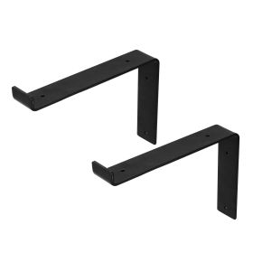 2Pack Wall Mounted Shelf Bracket Heavy Duty L-Shaped Metal Shelf Bracket Rack Support with Screws Set (Option: T3)