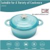 Dutch Oven,Dutch Oven Pot with Lid,3 QT Enamel Dutch Ovens with Dual Handles,Cast Iron Pot for Braiser,Cooking,Gifts for Family
